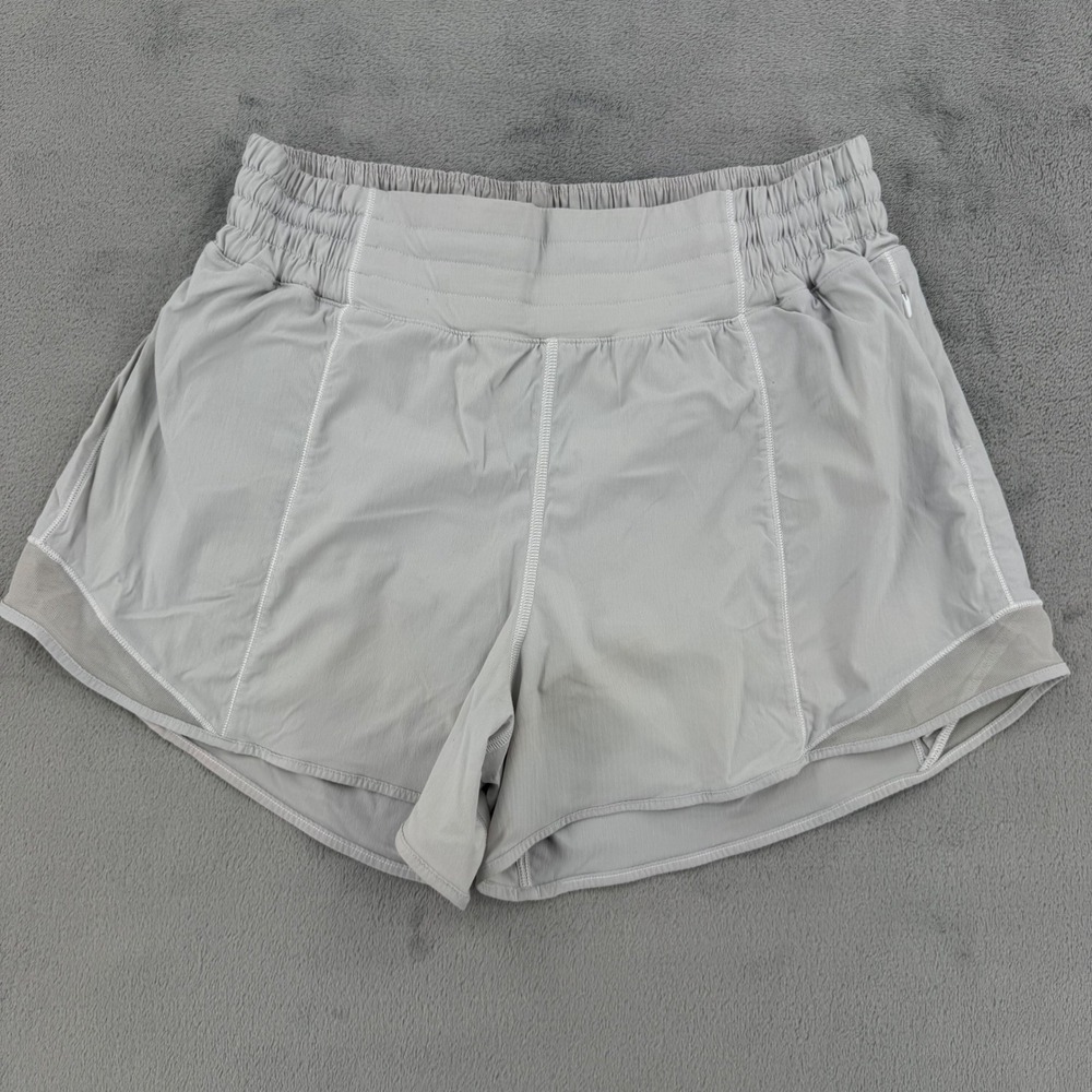 Lululemon Hotty Hot High-Rise Lined Short 2.5 Womens Size 8 Silver Drop Grey
